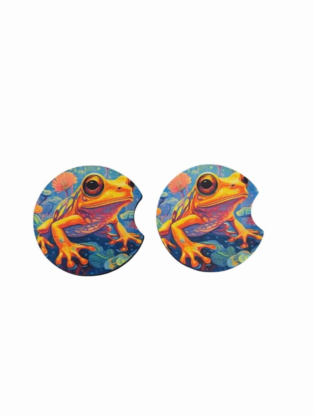 Tree Frog Pair of Neoprene Car Coasters